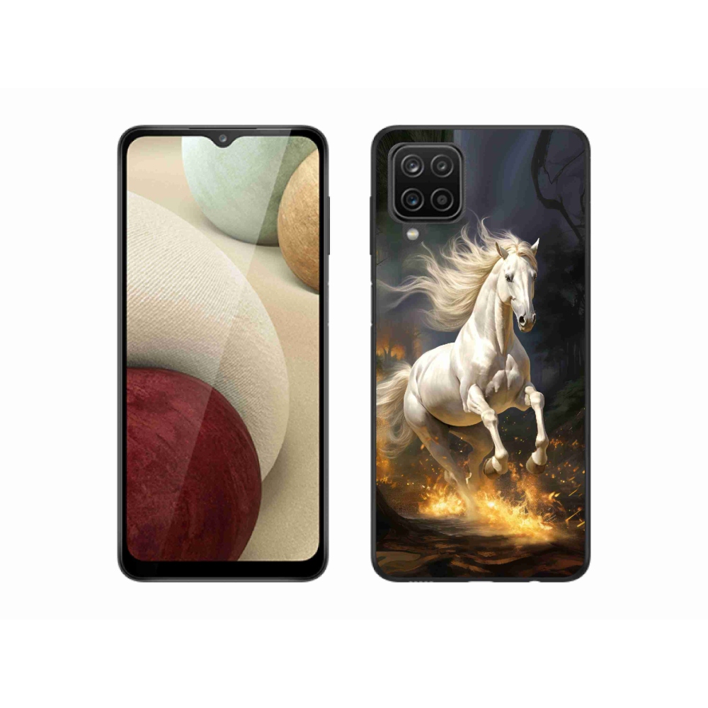 Zselés borítás mmCase Samsung Galaxy A12 - fehér ló 2