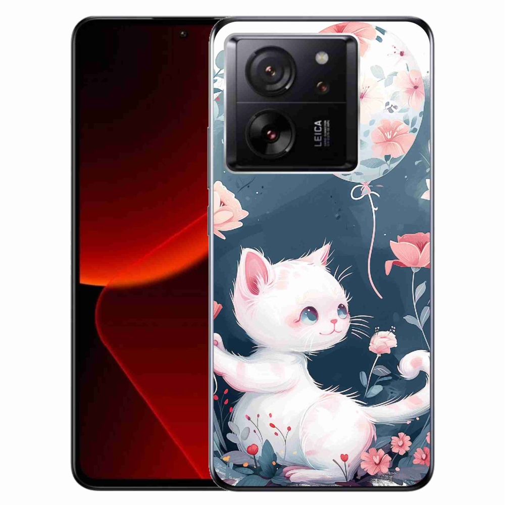 Gél borítás mmCase a Xiaomi 13T/13T Pro számára - cica lufival