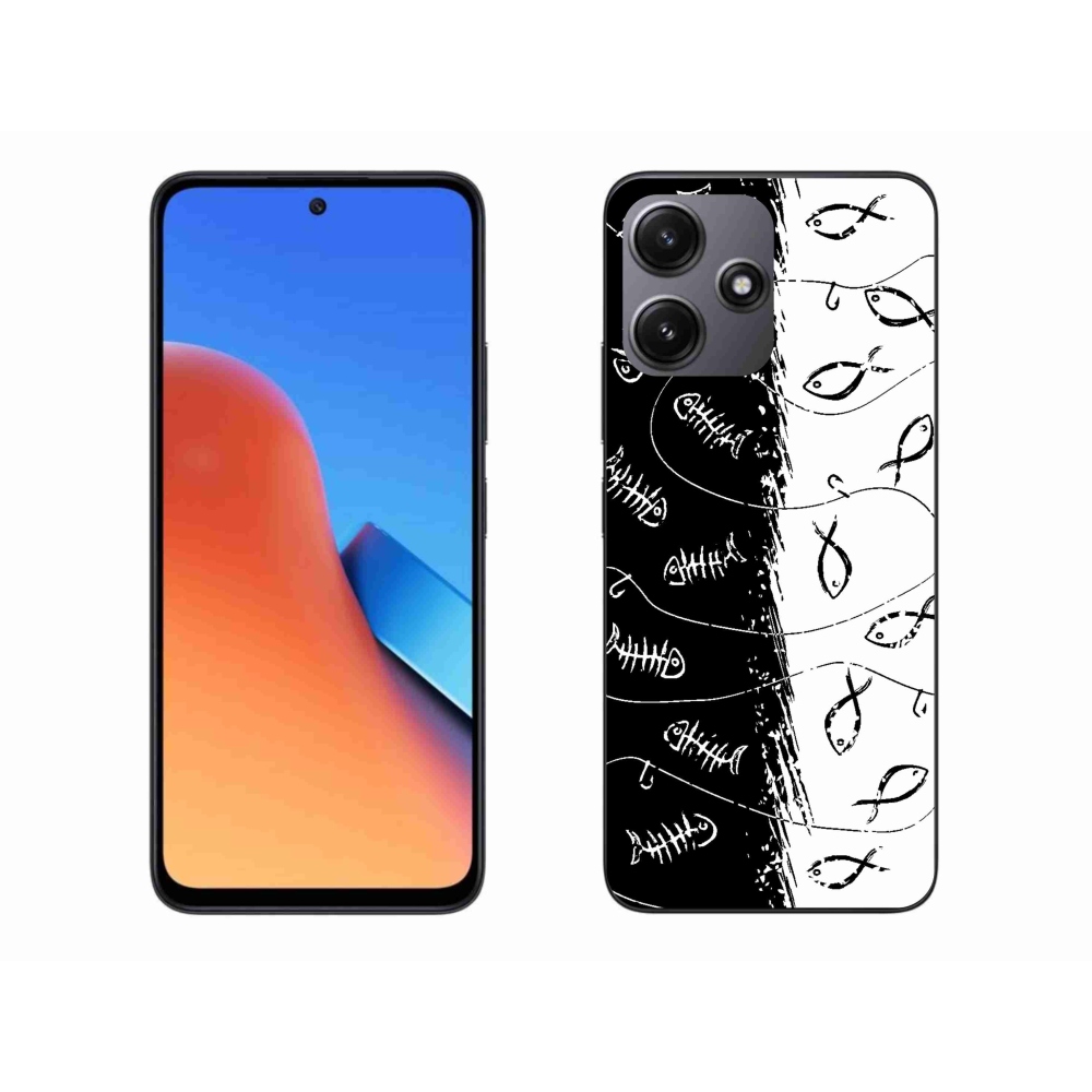 Gél borító mmCase a Xiaomi Redmi 12 5G számára - csontvázak és halak