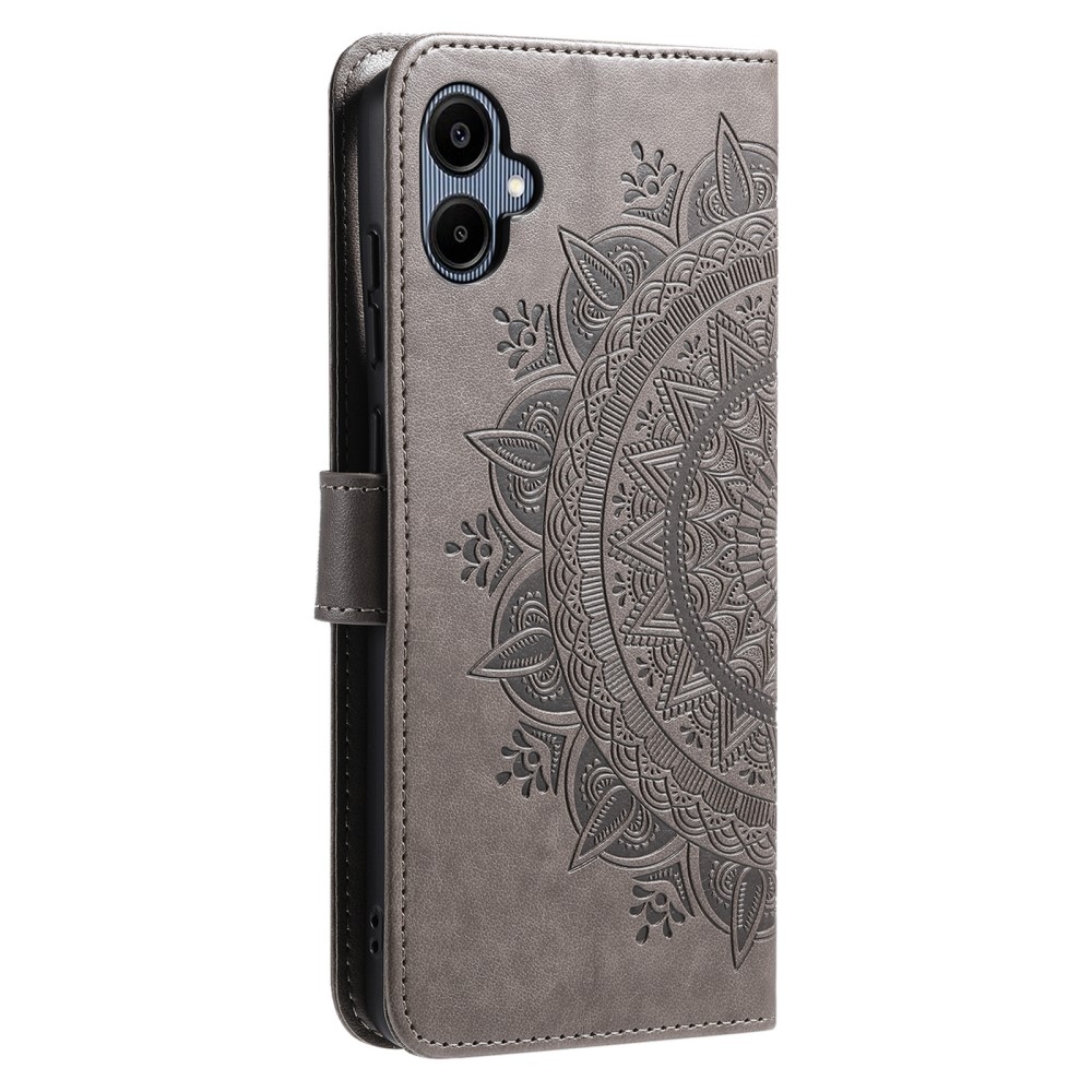 Mandala könyv tok Samsung Galaxy A06 4G készülékhez - szürke