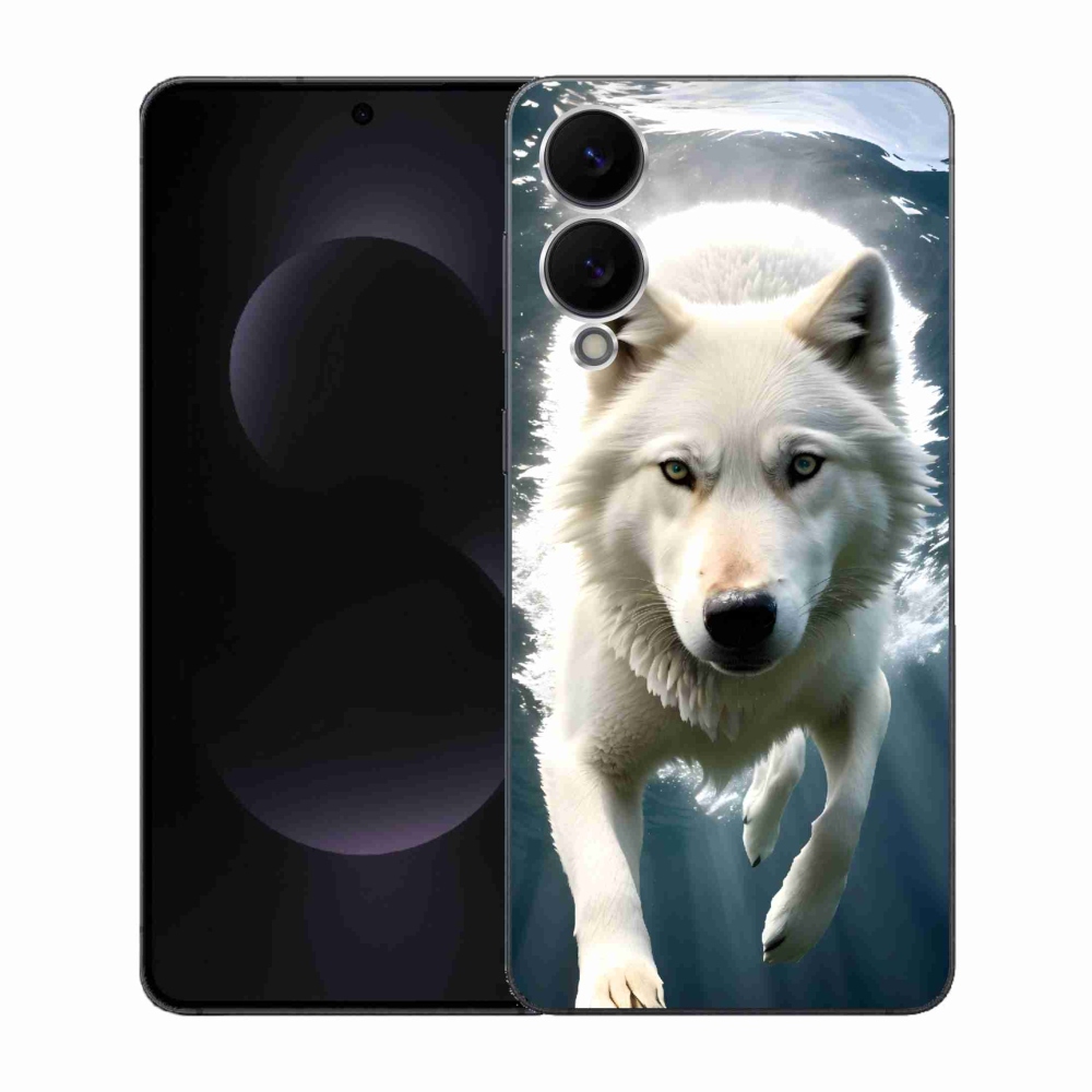 Gél védőhuzat mmCase Samsung Galaxy S25 Edge készülékhez - fehér farkas