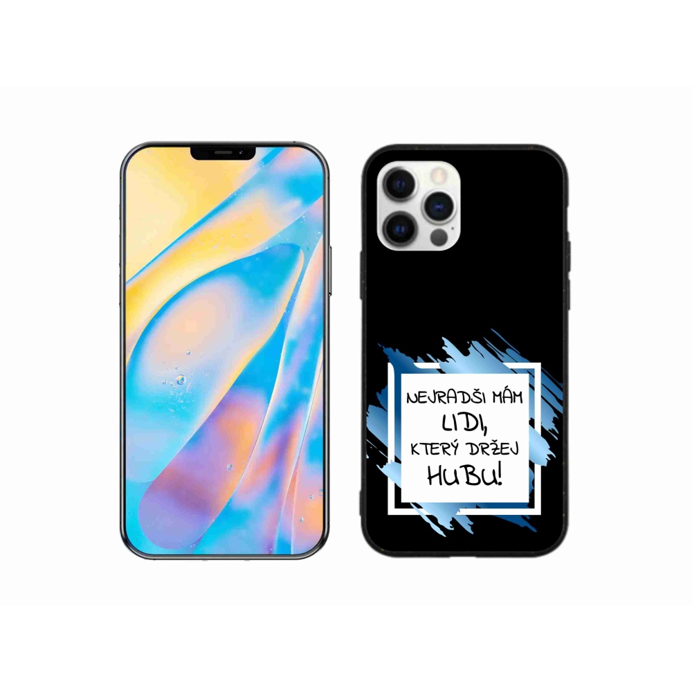 Gél borítás mmCase iPhone 12 készülékhez - vicces szöveg 7 fehér és fekete háttérrel