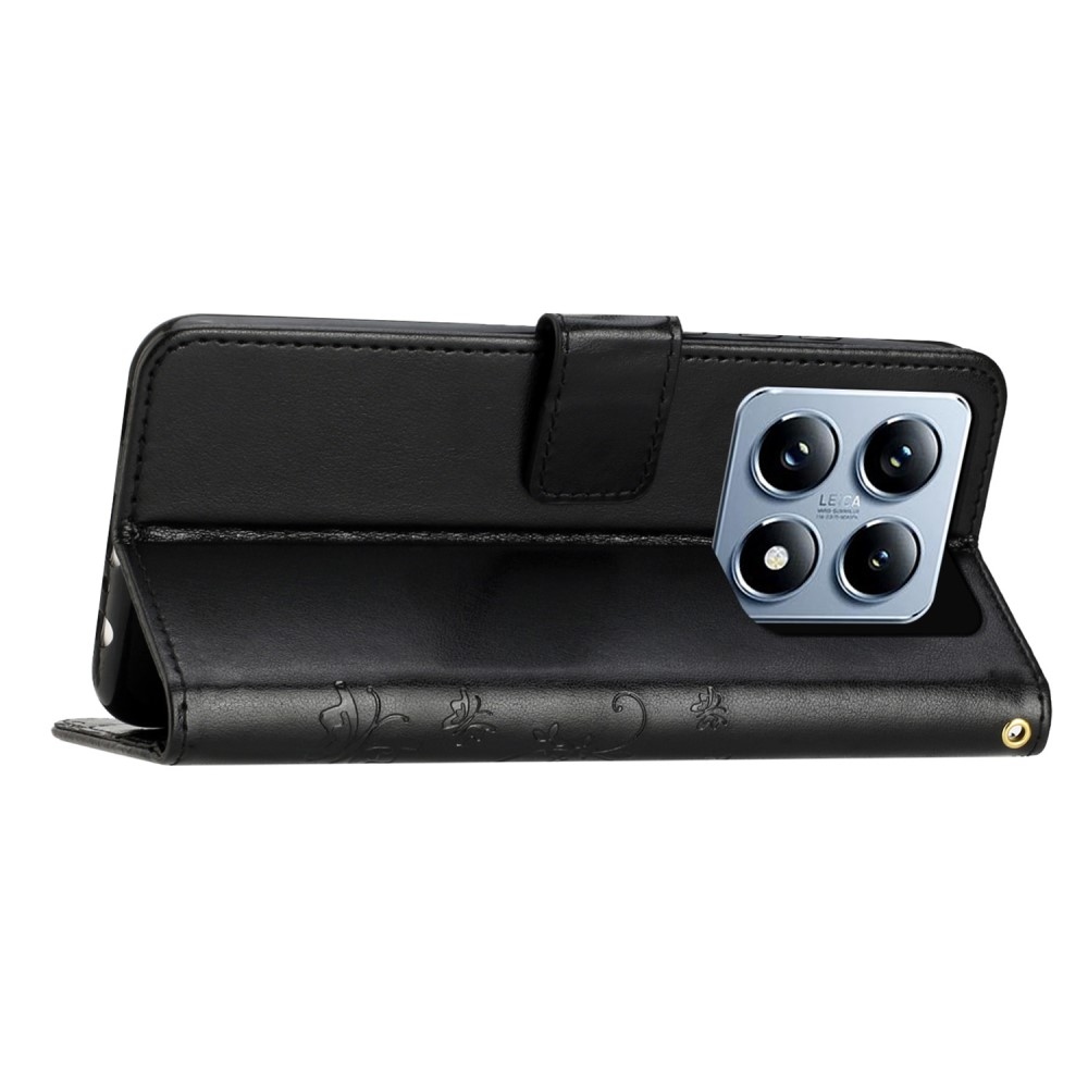 Virágok könyve tok Xiaomi 14T Pro - fekete