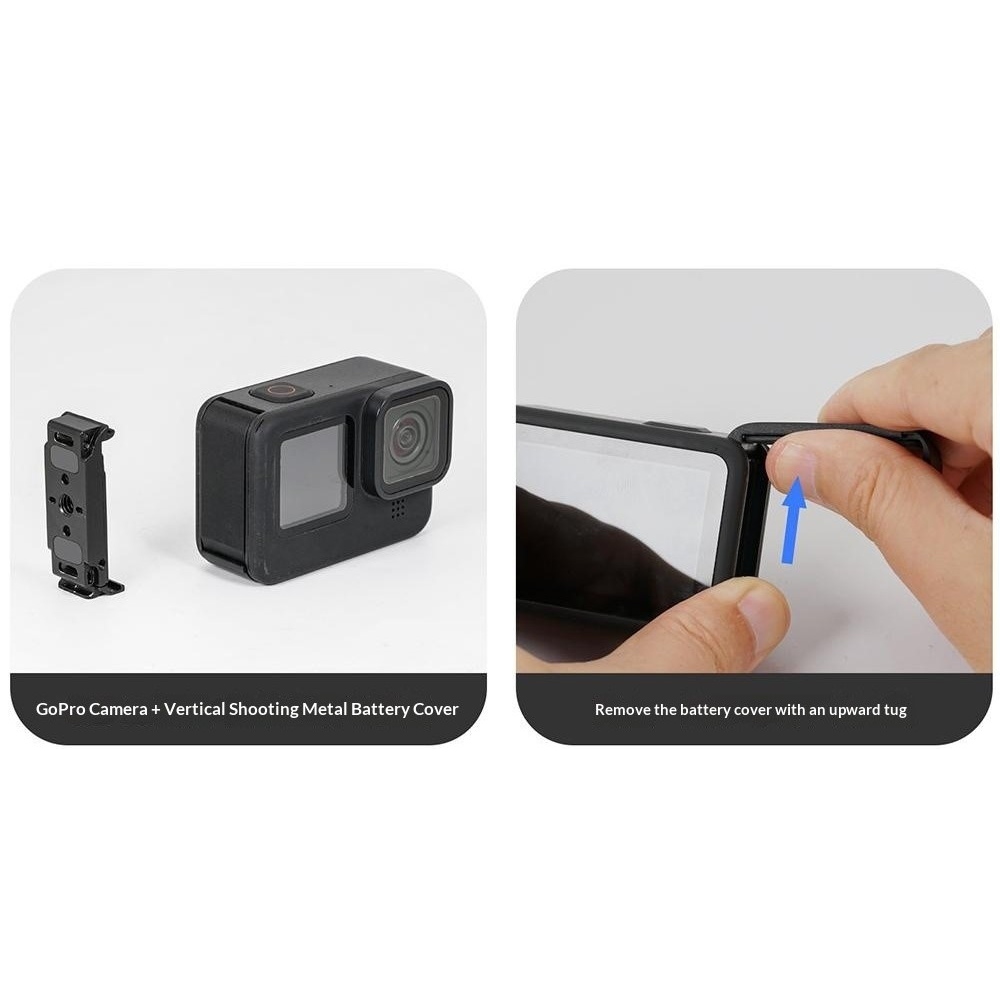 BGNING mágneses akkumulátorfedél GoPro HERO13, 12, 11 és 10 kamerákhoz függőleges felvételkészítéshez
