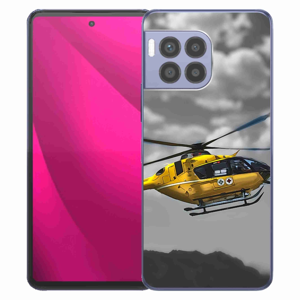 Zselés borítás mmCase a T-Mobile T Phone 2 Pro készülékhez - sárga helikopter