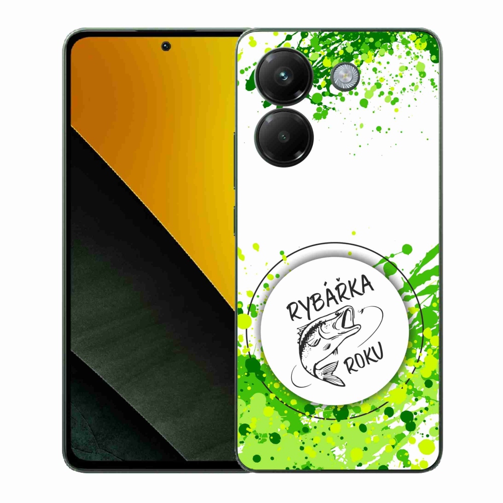 Gél borító mmCase a Xiaomi Poco M7 Pro 5G-hez - az év horgásza fehér háttérrel