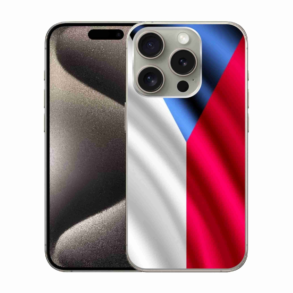 Zselés borítás mmCase iPhone 15 Pro készülékhez - cseh zászló