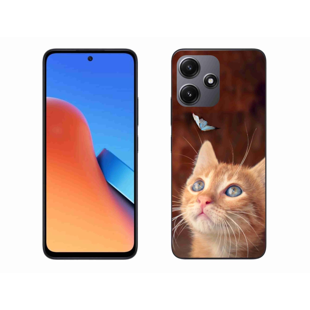Gél borító mmCase a Xiaomi Redmi 12 5G-hez - pillangó és cica