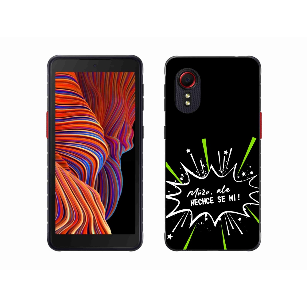 Gél borító mmCase Samsung Galaxy Xcover 5 készülékhez - vicces szöveg 11 fekete háttér