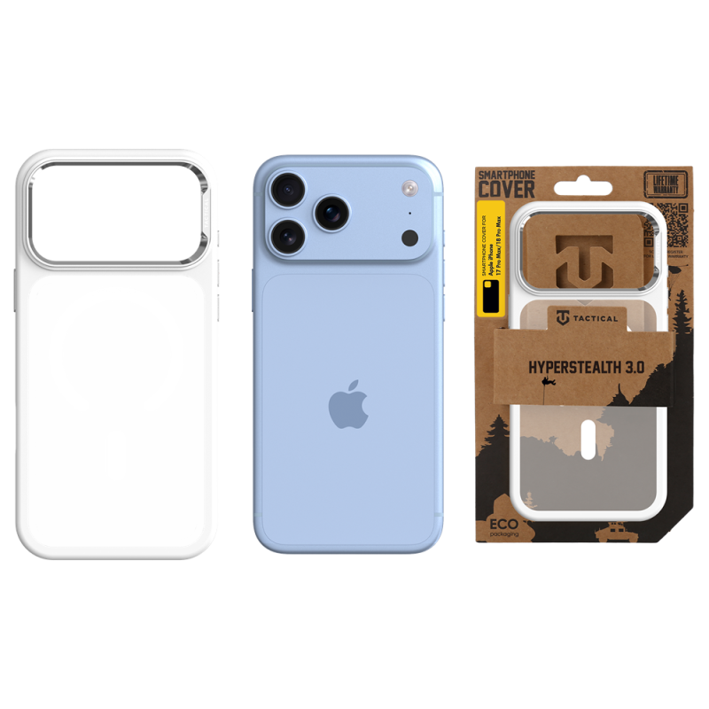 Tactical MagForce Hyperstealth 3.0 tok az Apple iPhone 18 Pro Max/17 Pro Max készülékhez, hófehér színben