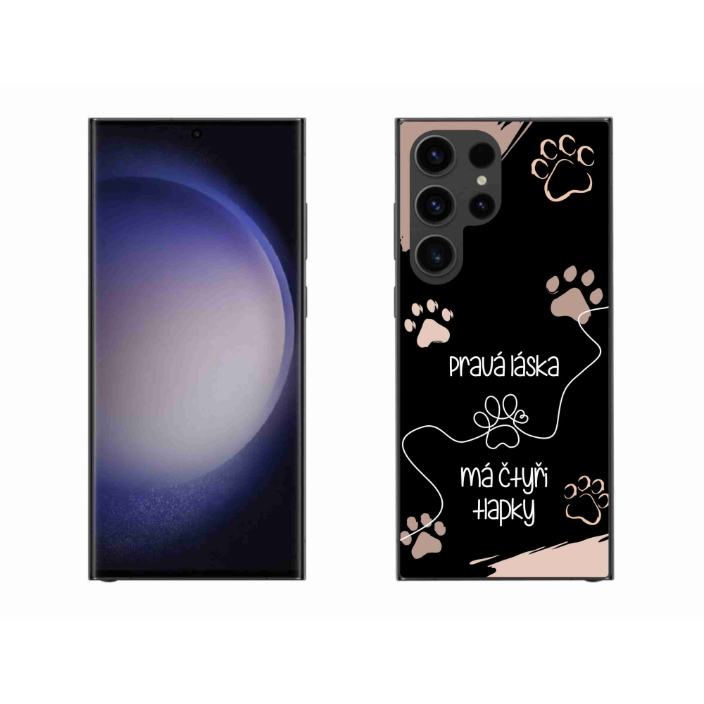 Zselés borítás mmCase Samsung Galaxy S23 Ultra 5G - kutya motívum 1 fekete háttér