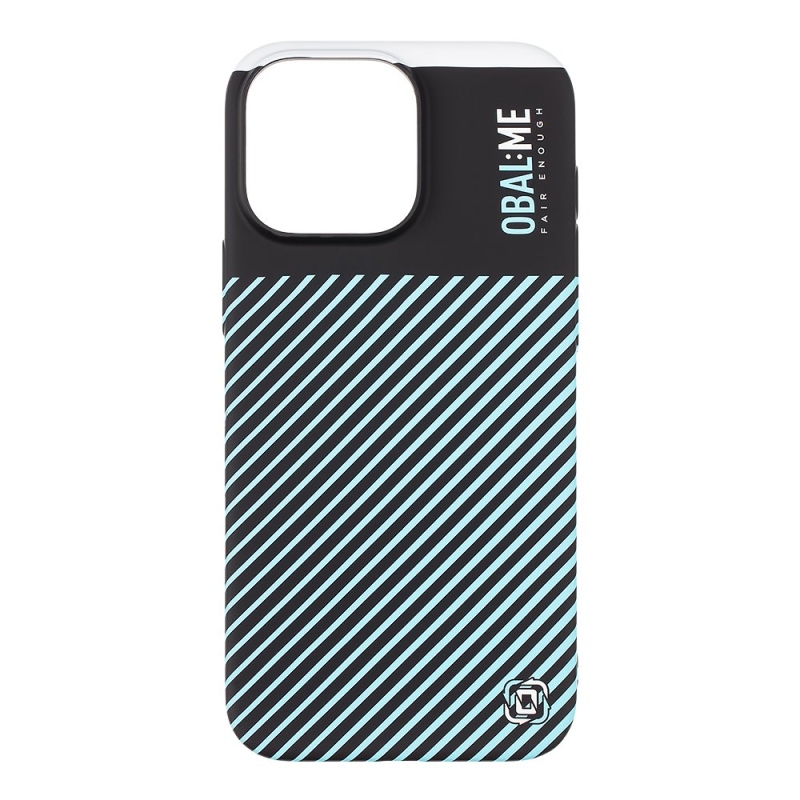 COVER:ME Flossy Stripes Cover for Apple iPhone 16 Pro Max Fekete/tejkék borító