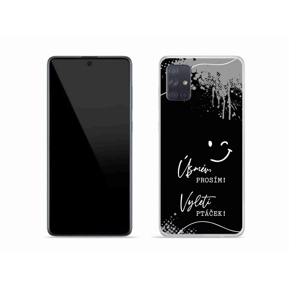 Gél borító mmCase Samsung Galaxy A51 - vicces szöveg 4 fekete háttérrel