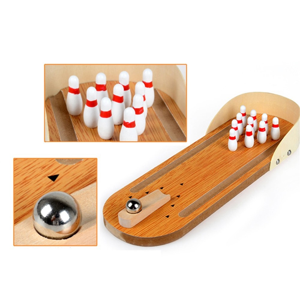 Fa asztali bowling gyerekeknek