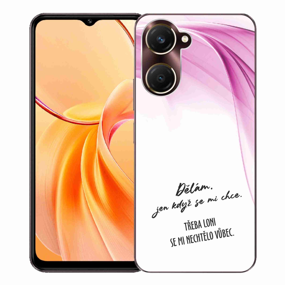 Gél borító mmCase a Vivo Y28s 5G-hez - vicces szöveg 12 fehér háttérrel