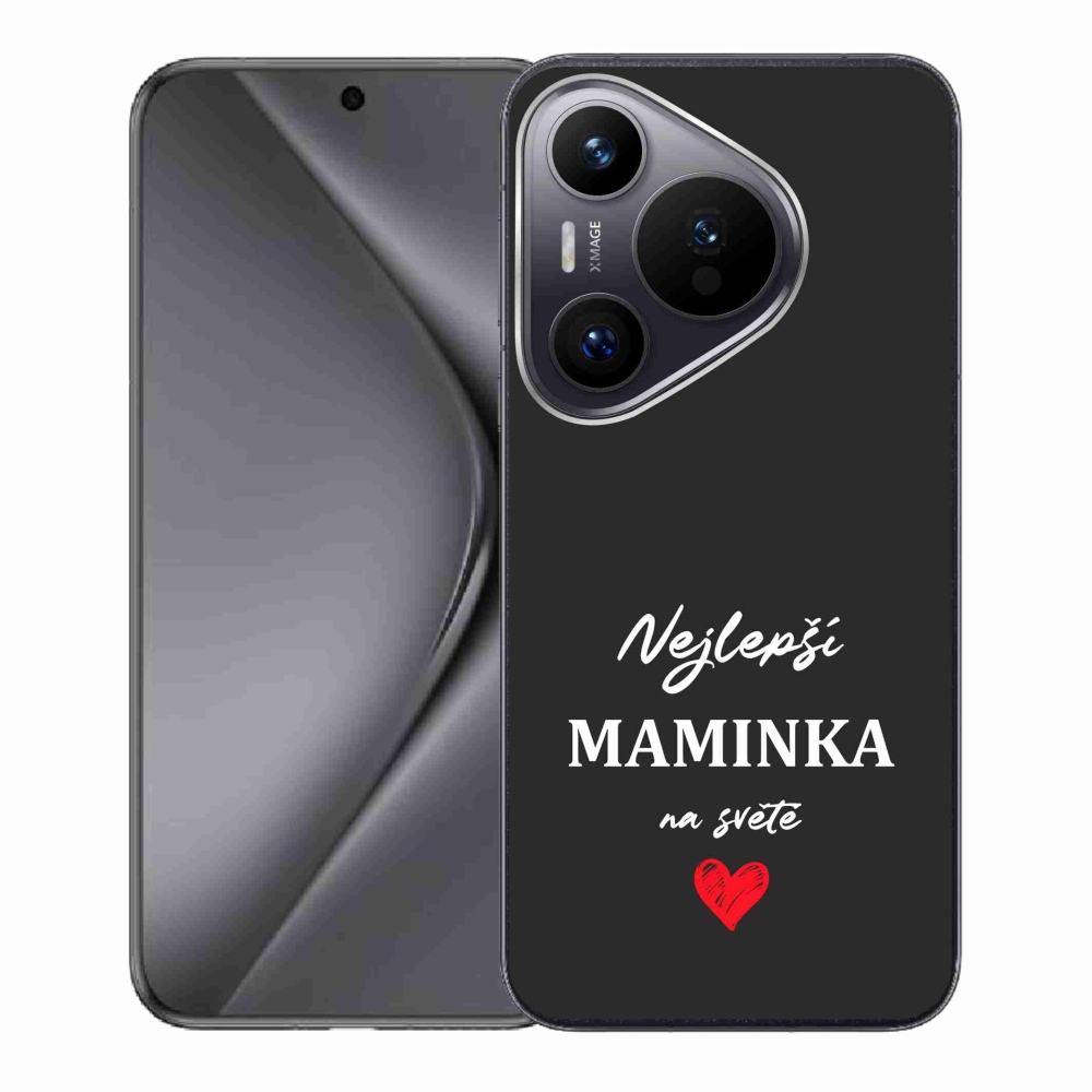 Gél borító mmCase a Huawei Pura 70 - legjobb anya 1 fekete háttérrel