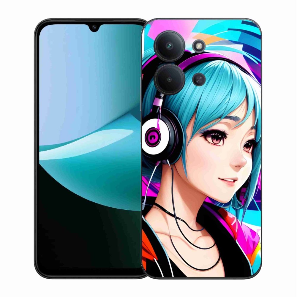 Gél borítás mmCase a Xiaomi Redmi 15C 4G (171mm)/Poco C85 4G (171mm) - lány fejhallgatóval