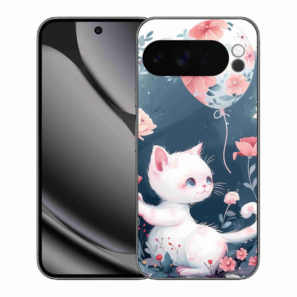 Gél borítás mmCase a Google Pixel 10 Pro XL-hez - cica lufival