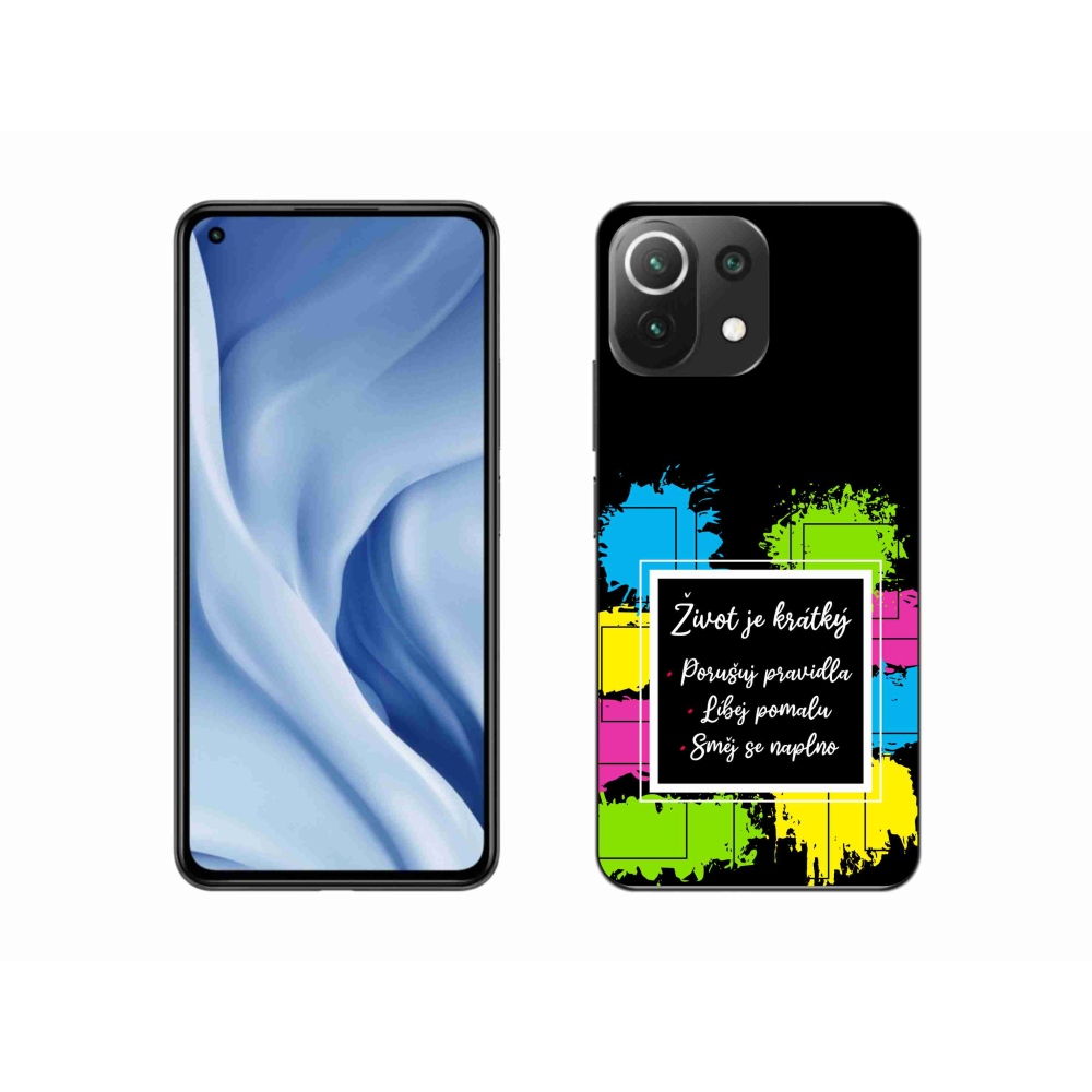 Gél borítás mmCase a Xiaomi 11 Lite 5G NE - Idézet 5 fekete háttérrel