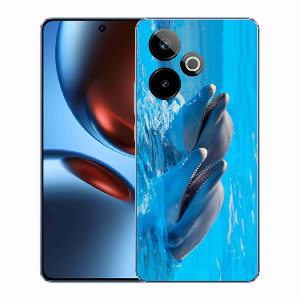 Rugalmas zselés tok mmCase képpel a Realme GT 7 5G/GT 7T 5G - delfinek számára