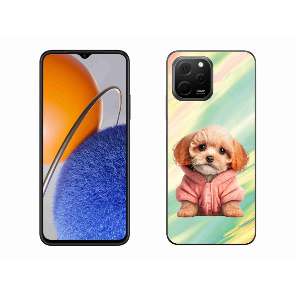 Gél borítás mmCase a Huawei Nova Y61 készülékhez - pulóveres kiskutya