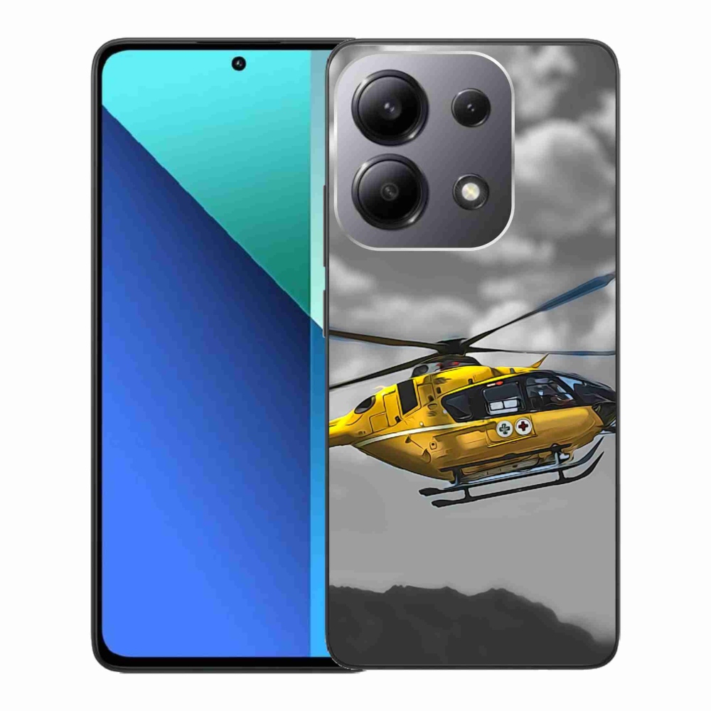 Gél borítás mmCase a Xiaomi Redmi Note 13-hoz - sárga helikopter