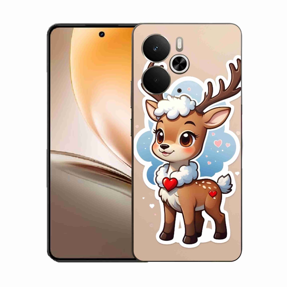 Gél borító mmCase a Realme 14 5G/14T 5G készülékhez - rajzfilm rénszarvas