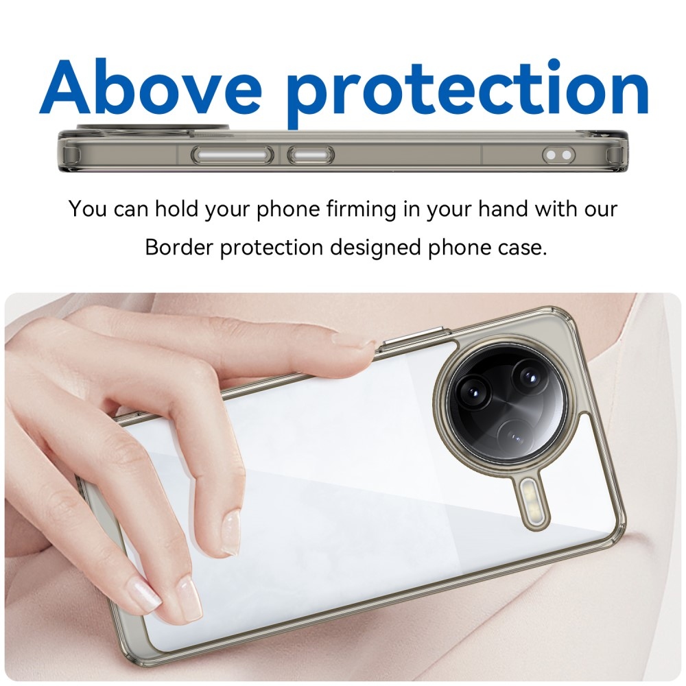 Gél tok fix hátlappal a Xiaomi Poco F7 Ultra számára - szürke