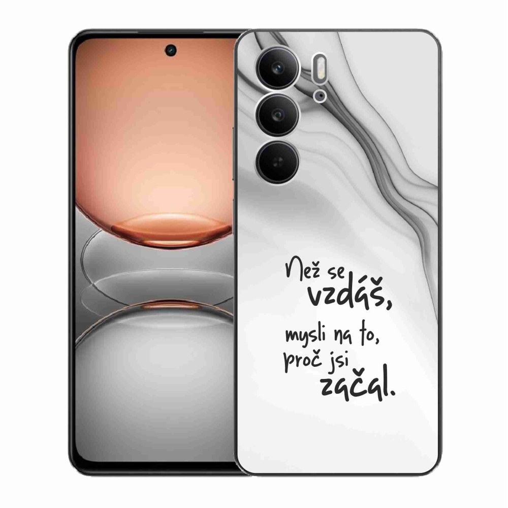 Zselés borító mmCase a Realme C75 készülékhez - idézet 2 fehér háttér