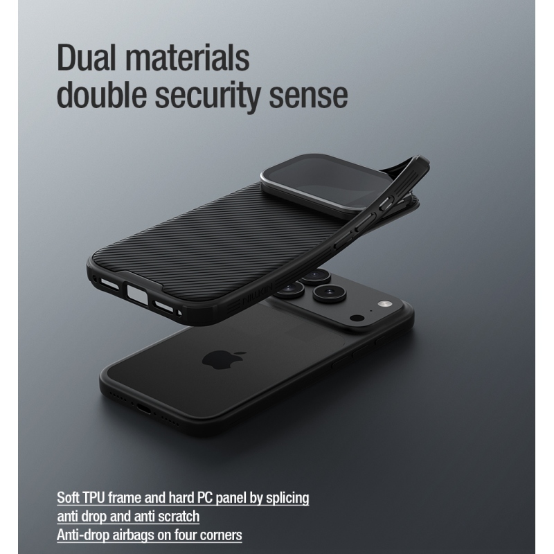 Nillkin CamShield támasz hátsó borítás Apple iPhone 17 Pro Fekete