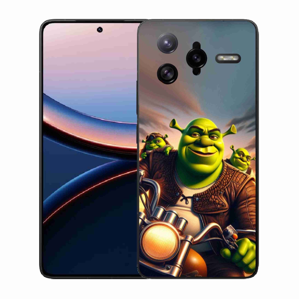 Gél borítás mmCase a Xiaomi Poco F7 Ultra számára - Shrek egy motorkerékpáron