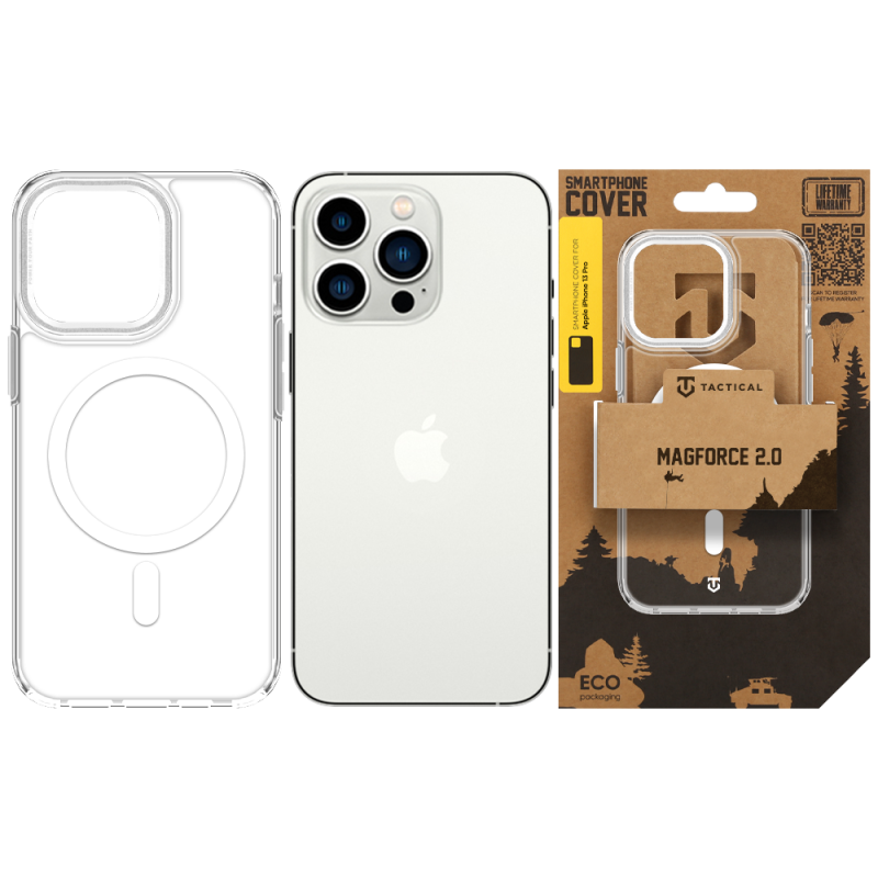 Tactical MagForce 2.0 tok az Apple iPhone 13 Pro-hoz, ezüst színben