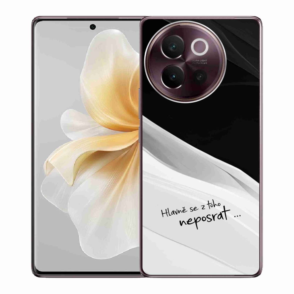 Gél borító mmCase a Vivo V40 Lite 5G-hez - vicces szöveg 13 fekete és fehér háttérrel