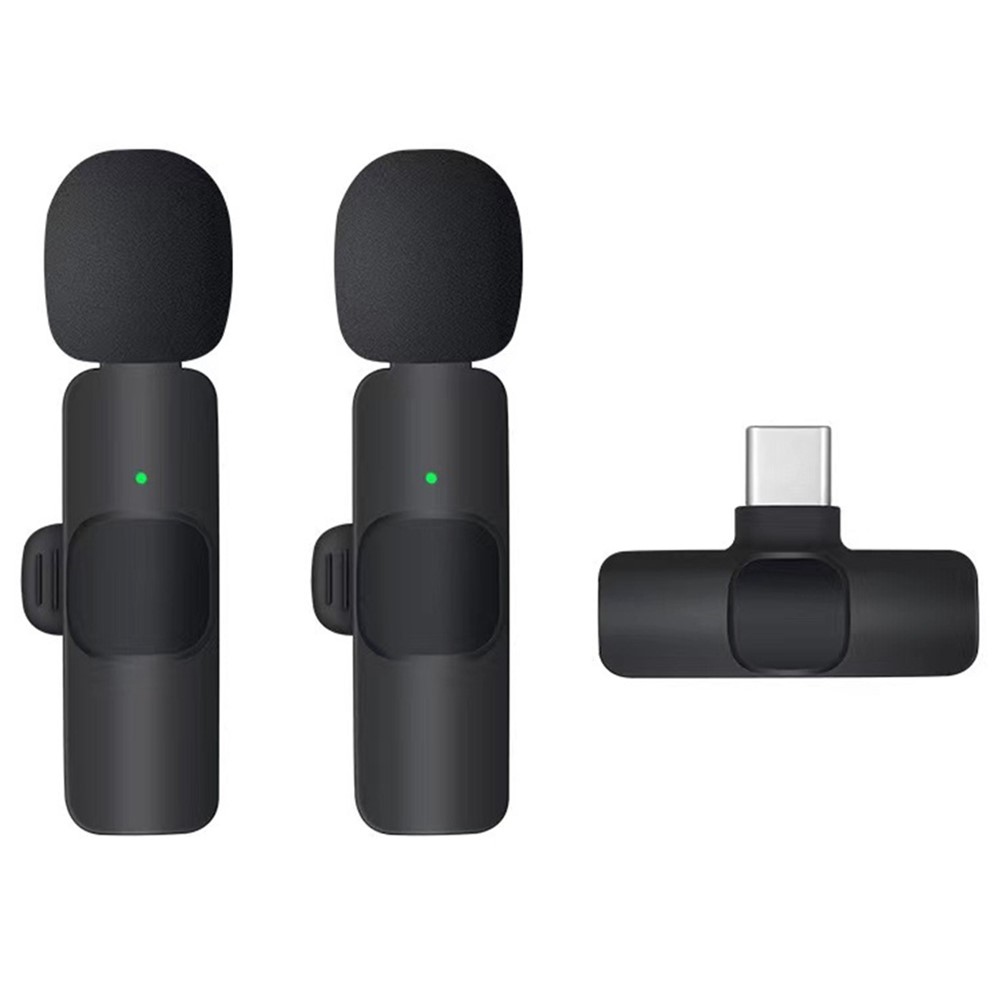 K1 vezeték nélküli csíptetős mikrofon zajcsökkentővel, USB-C, 2 db