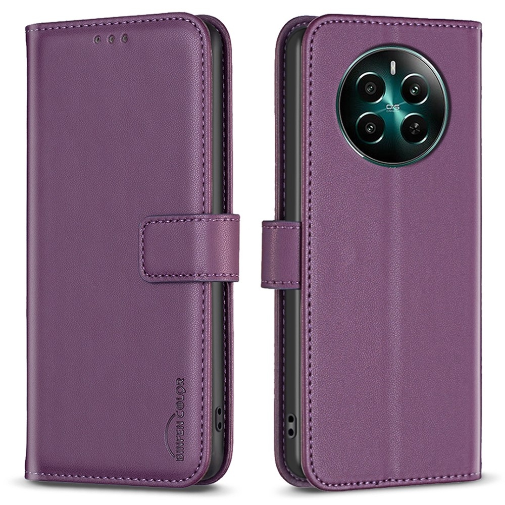 BNF könyvtáska a Realme 12+ 5G készülékhez - sötétlila