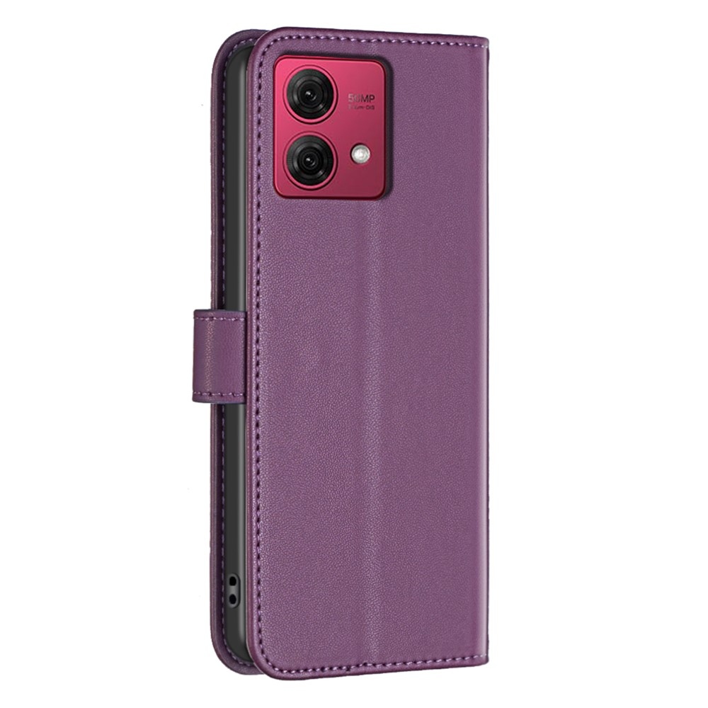 BNF könyv tok Motorola Moto G84 5G - sötétlila színű tok