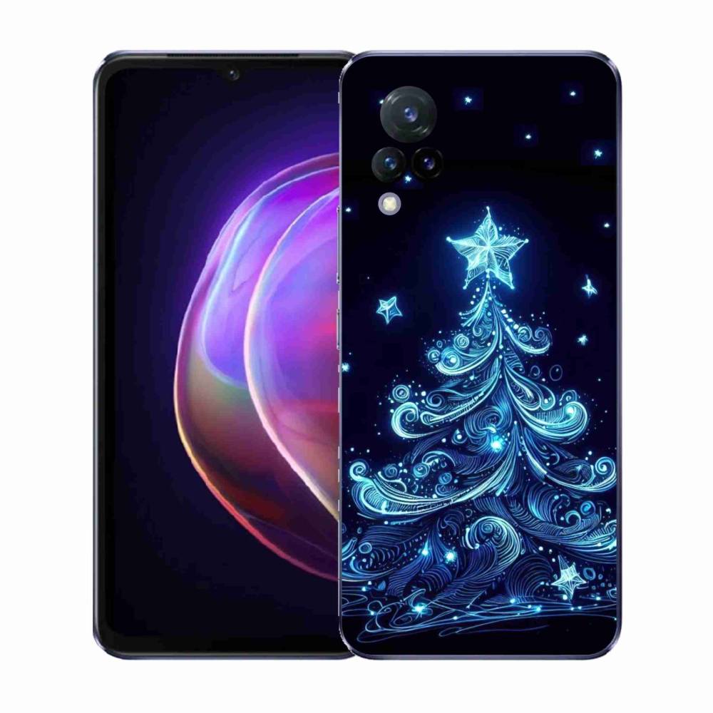 Gél borító mmCase a Vivo V21 4G/5G - neon karácsonyfa 4