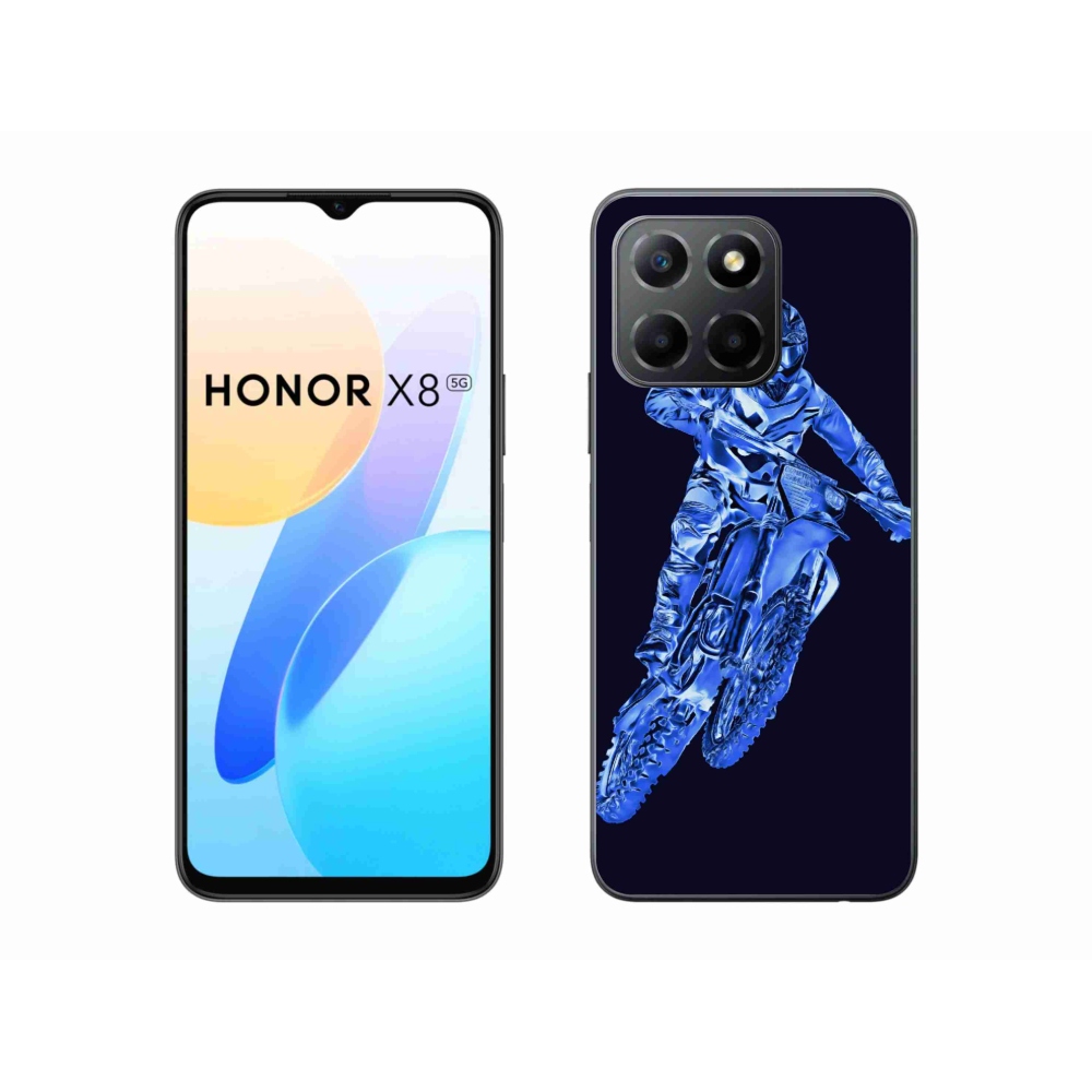 Zselés borítás mmCase a Honor X8 5G számára - motocross 1