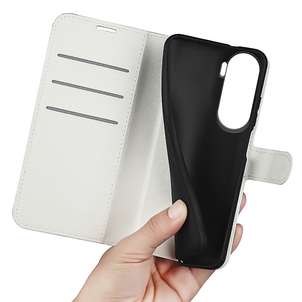 Litchi könyvtáska a Honor 90 Lite-hoz - fehér