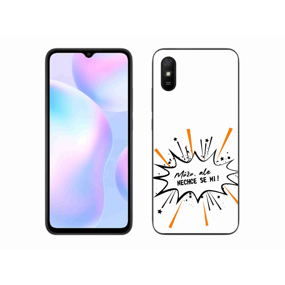 Gél borító mmCase a Xiaomi Redmi 9AT-hoz - vicces szöveg 11 fehér háttérrel