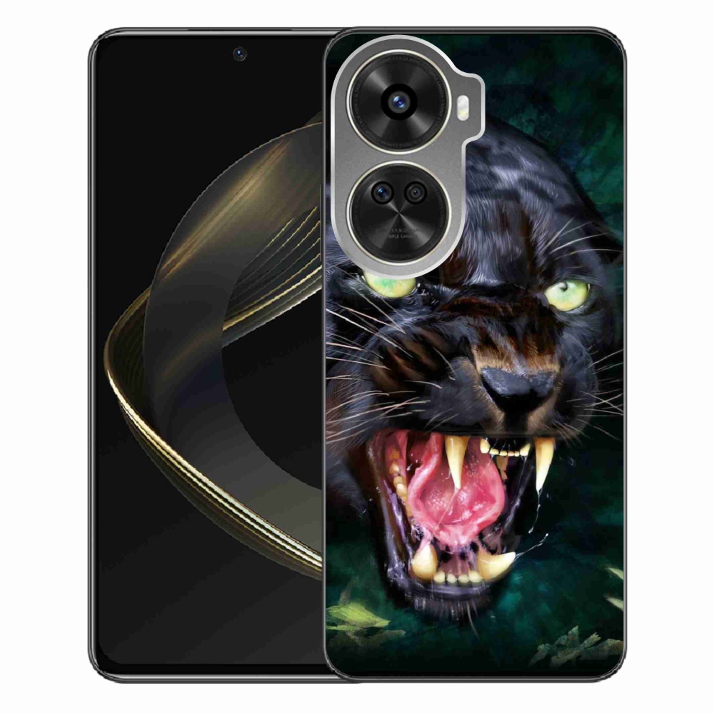 Gél borítás mmCase a Huawei Nova 12 SE számára - dühös fekete párduc