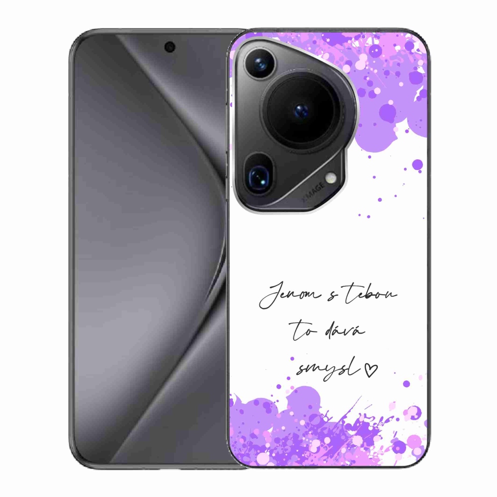 Gél borító mmCase a Huawei Pura 70 Ultra - szerelem szöveg fehér háttérrel