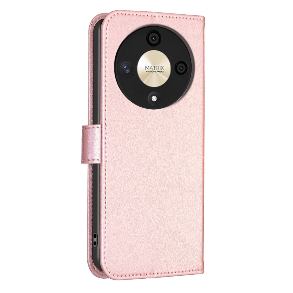 Clover könyv tok a Honor Magic 6 Lite 5G készülékhez - rózsaarany színben