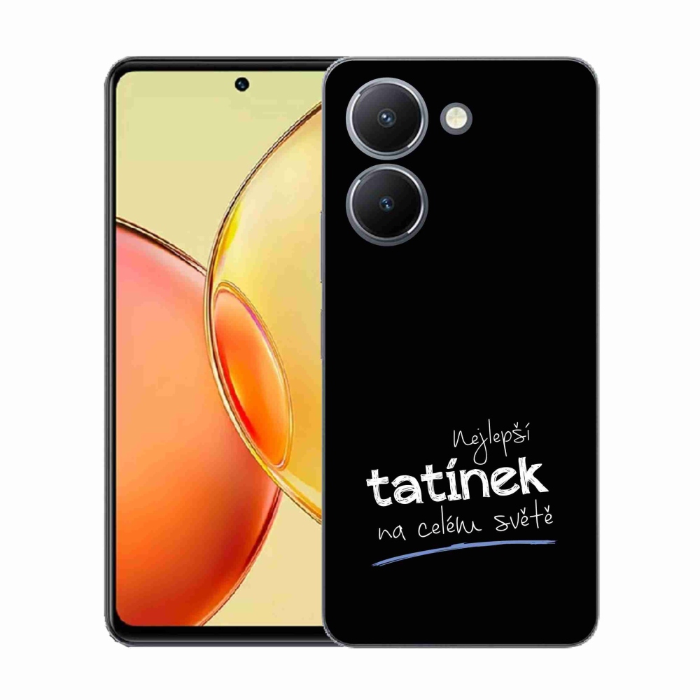 Gél borító mmCase a Vivo Y36-on - legjobb apuci 4 fekete háttérrel