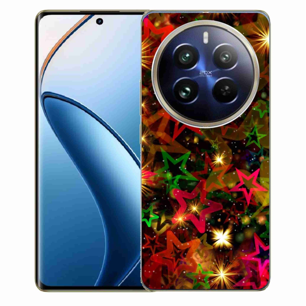 Zselés borítás mmCase a Realme 12 Pro 5G/12 Pro+ 5G számára - színes csillagok