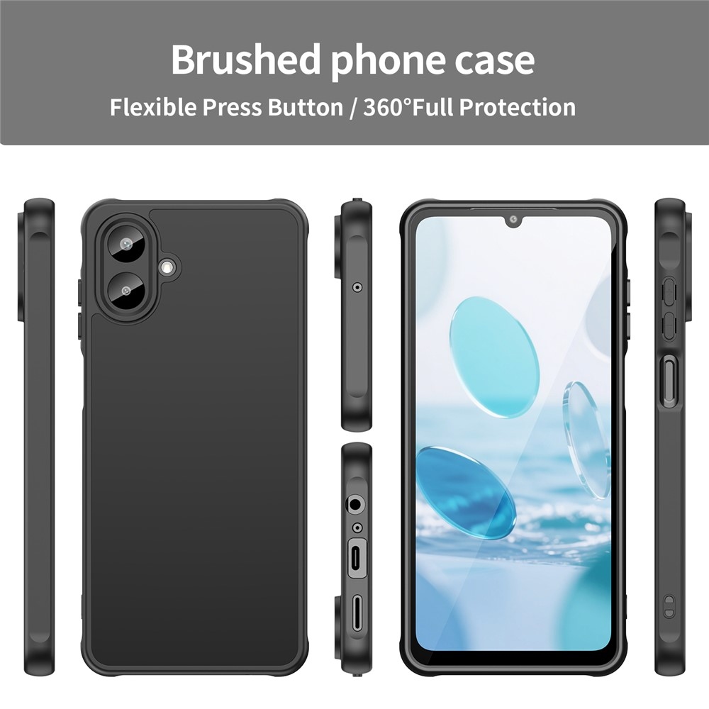 Gél tok kemény hátlappal a Samsung Galaxy A07 4G készülékhez - fekete / fekete