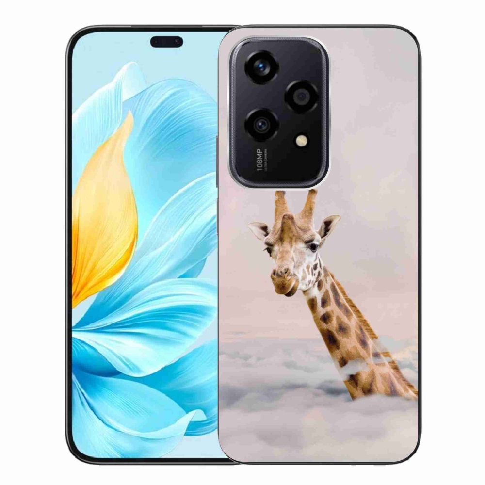 Zselés borítás mmCase a Honor 200 Lite 5G számára - zsiráf a felhőkben