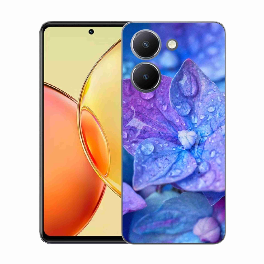 Zselés borító mmCase a Vivo Y36-hoz - lila virág