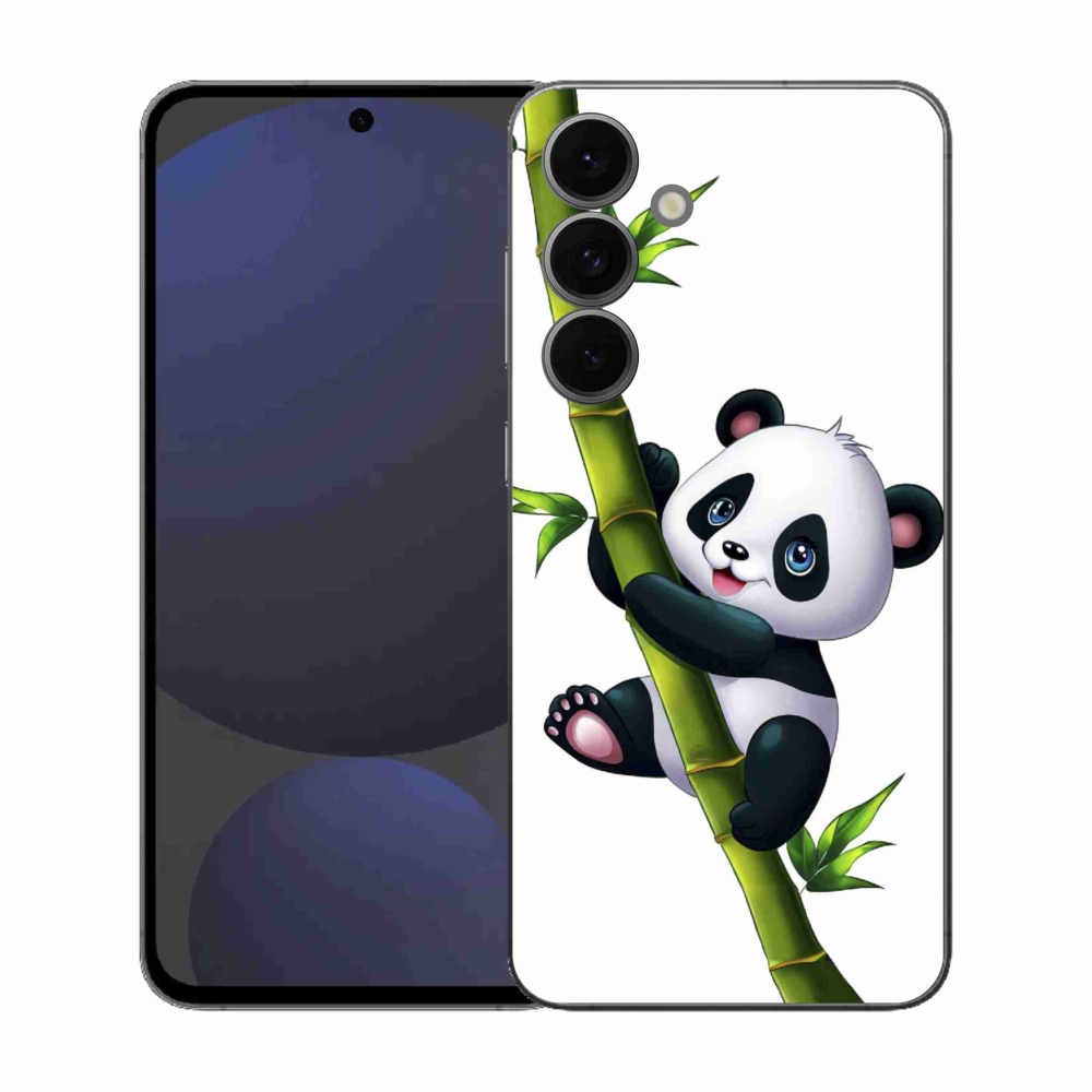 Zselés borítás mmCase Samsung Galaxy S25 FE készülékhez - bambusz pandával