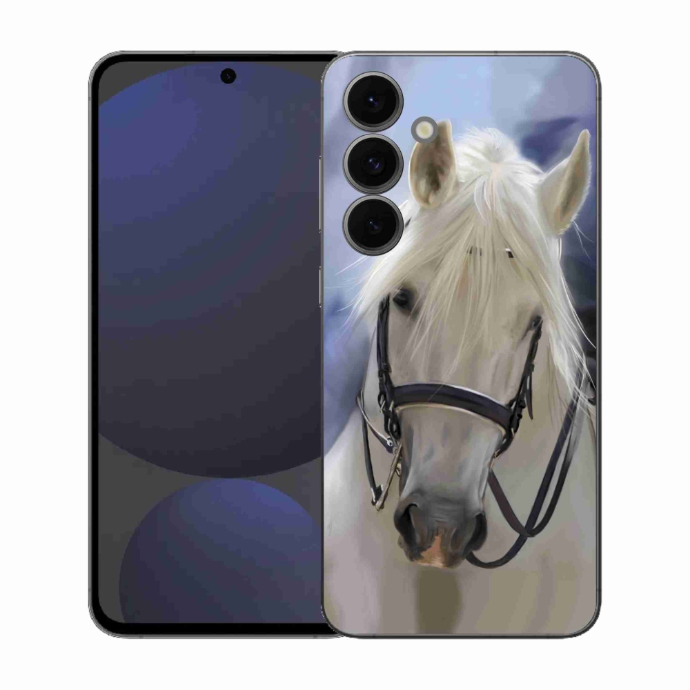 Zselés borítás mmCase Samsung Galaxy S25 FE - fehér ló